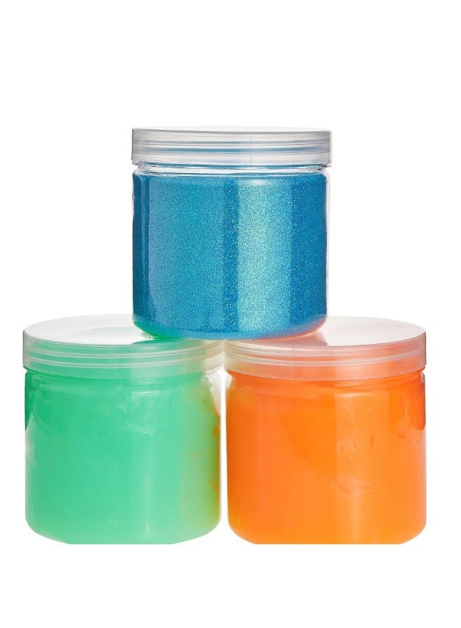 RR BRAND Plastic Slime Containers with Lids – Clear 12 oz, 8 Pack - Image 3